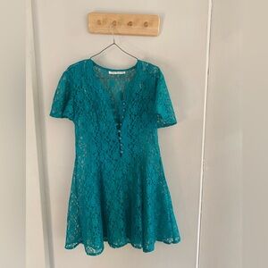 Teal Lace Dress